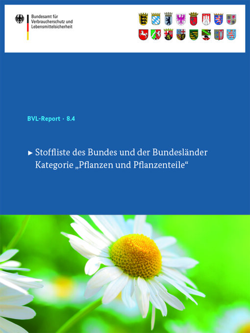 Title details for Stoffliste des Bundes und der Bundesländer by Bundesamt für Verbraucherschutz und Lebensmittelsicherheit - Available